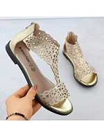 Dámské ažurové sandály platinově zlaté M.Daszynski MR24148-2