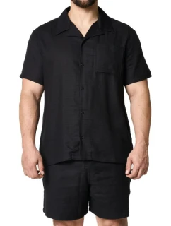 Plážové tričko BOSS Vida_Shirt NERO (50540154-001)
