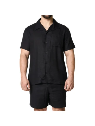 Plážové tričko BOSS Vida_Shirt NERO (50540154-001)