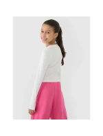 Dívčí úzký top s dlouhým rukávem 4F 4FJWSS25TLONF430-11S