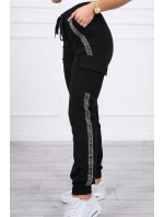 Bavlněné kalhoty cargo černé Bavlněné kalhoty cargo černé