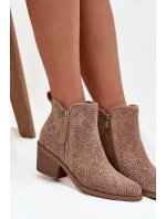 Dámské kovbojky na podpatku S.Барски HY52-538 béžové