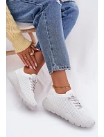 Materiálová Dámská Sportovní Obuv Bílá Helinae