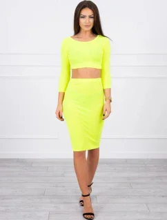 Dámský set 9084 Neon žlutá - K-Fashion