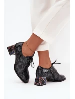 Kožené lakované dámské lodičky na podpatku s krystaly Artiker 57C0072 šedé Kožené lakované dámské lodičky na podpatku s krystaly Artiker 57C0072 šedé