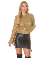 Sexy lesklá halenka 9002 - Koucla