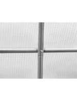 SKLENÍK ZAHRADNÍ TUNEL 200X300X200CM PE KONSTRUKCE BÍLÁ OCEL