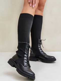 Zateplené Kozačky Se Sockenovým Svrškem Černé Iranel