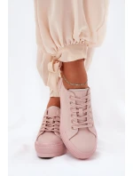 Dámské Tenisky Na Platformě Z Eko Kůže Big Star RR274A294 Růžové