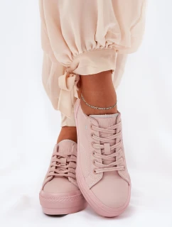 Dámské Tenisky Na Platformě Z Eko Kůže Big Star RR274A294 Růžové