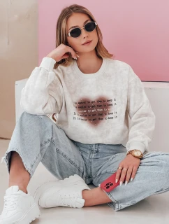 Dámská oversize mikina se srdcem DESSER šedá FashionStreet BY1466