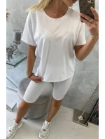 Bílý set top+legíny