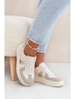 Eko Kožené Tenisky Dámské Na Platformě Béžové Goriette