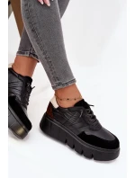 Dámské sportovní tenisky na platformě Vinceza – černé