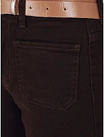 Džíny se širokými nohavicemi hnědé FashionStreet UY2842