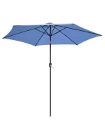 ZAHRADNÍ SLUNEČNÍK 300 CM SKLÁDACÍ TMAVĚ MODRÝ