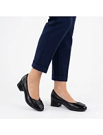 Dámské lodičky na klínku pohodlné černé M.Daszynski SA279-1 3