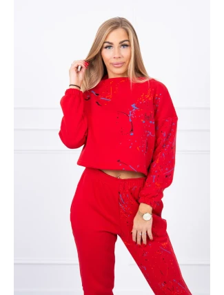 Izolovaná sada s barevným potiskem červená Izolovaná sada s barevným potiskem červená