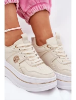 Dámské Sportovní Boty Na Platformě Béžové Caldeno