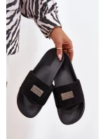 Dámské Pantofle Na Pěnové Podešvi S Kožešinou Big Star SS274716 Černé