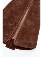 Kožené semišové kozačky cowboyové zateplené Zazoo 4224 čokoládové Kožené semišové kozačky cowboyové zateplené Zazoo 4224 čokoládové