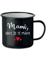 MAMI, DÍKY, ŽE TĚ MÁM! - černý plecháček 350 ml MAMI, DÍKY, ŽE TĚ MÁM! - černý plecháček 350 ml