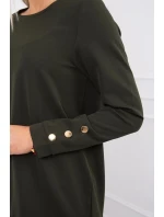 Šaty s khaki volánem