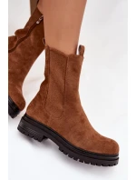 Dámské chelsea boty na zip Camel Julienne