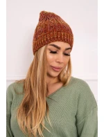 Fleecová čepice Melisa K241 červená+olivová+tmavě růžová