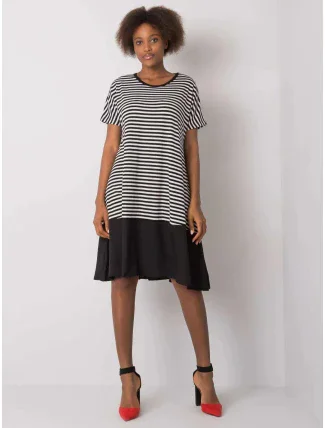 Dámské šaty TO-SK-1630.71P Černá s bílou - FPrice