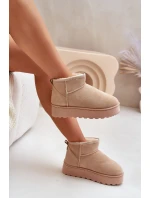 Dámské sněhové boty na platformě 20216-F Světle béžová - Xamella Dámské sněhové boty na platformě 20216-F Světle béžová - Xamella