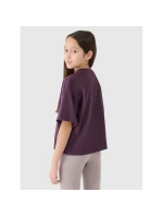 Dívčí oversize top s potiskem 4F 4FJRSS25TTSHF2587-50S