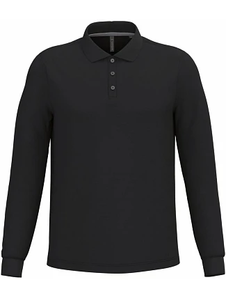 Kariban K 243 Pánské piqué polo s dlouhým rukávem 20.K243 black