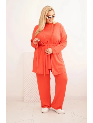 Dámská souprava Plus Size 3-dílná malinová Dámská souprava Plus Size 3-dílná malinová