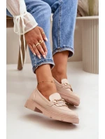 Dámské Mokasíny S Dekorací Eko Kůže Béžové Tialorae Dámské Mokasíny S Dekorací Eko Kůže Béžové Tialorae