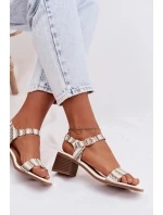Dámské sandály na klíně bílé Sabela