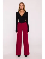 M875 Široké kalhoty - bordó