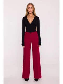 M875 Široké kalhoty - bordó