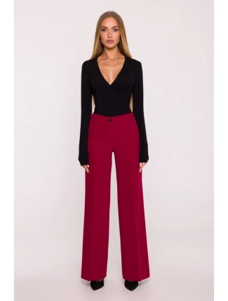M875 Široké kalhoty - bordó