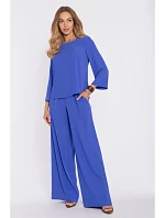 M905 Elegantní halenka s volnými rukávy - modrá M905 Elegantní halenka s volnými rukávy - modrá