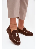 Dámské mokasíny (loafersy) z eko semiše Darwen – čokoládové Dámské mokasíny (loafersy) z eko semiše Darwen – čokoládové