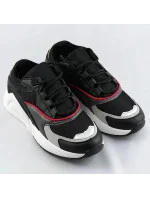 Černé šněrovací sneakersy s barevnými vsadkami (6346) Černé šněrovací sneakersy s barevnými vsadkami (6346)