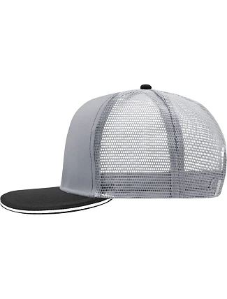 Daiber MB 6635 6 panelová Pro síťovaná sandwich kšiltovka 03.6635 light grey/black