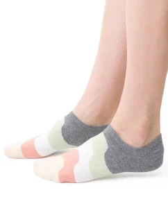 Steven 021 vzorované ponožky barva:melange grey 066