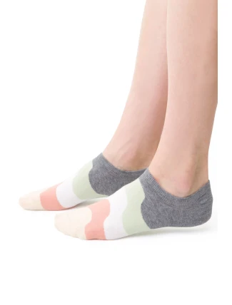 Steven 021 vzorované ponožky barva:melange grey 066