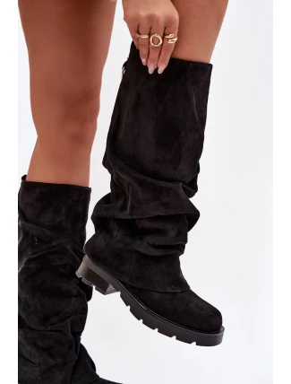 Damské Kozačky Izolované Nazouvací S Vlněnou Nástavbou Černé Ilvessa Damské Kozačky Izolované Nazouvací S Vlněnou Nástavbou Černé Ilvessa