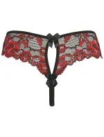 Sexy tanga V-10018 černá/červená - Axami