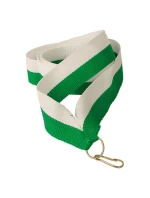 Stuha 11 mm - bílá a zelená