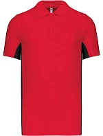 Kariban K 232 2-barevné piqué polo "Flag" 20.K232 red/black