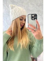 Fleecová čepice Iwona K221 ecru Fleecová čepice Iwona K221 ecru